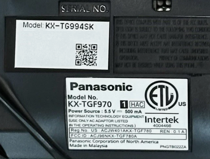 Panasonic KX-TGF970 Base Unit (Refurbished)