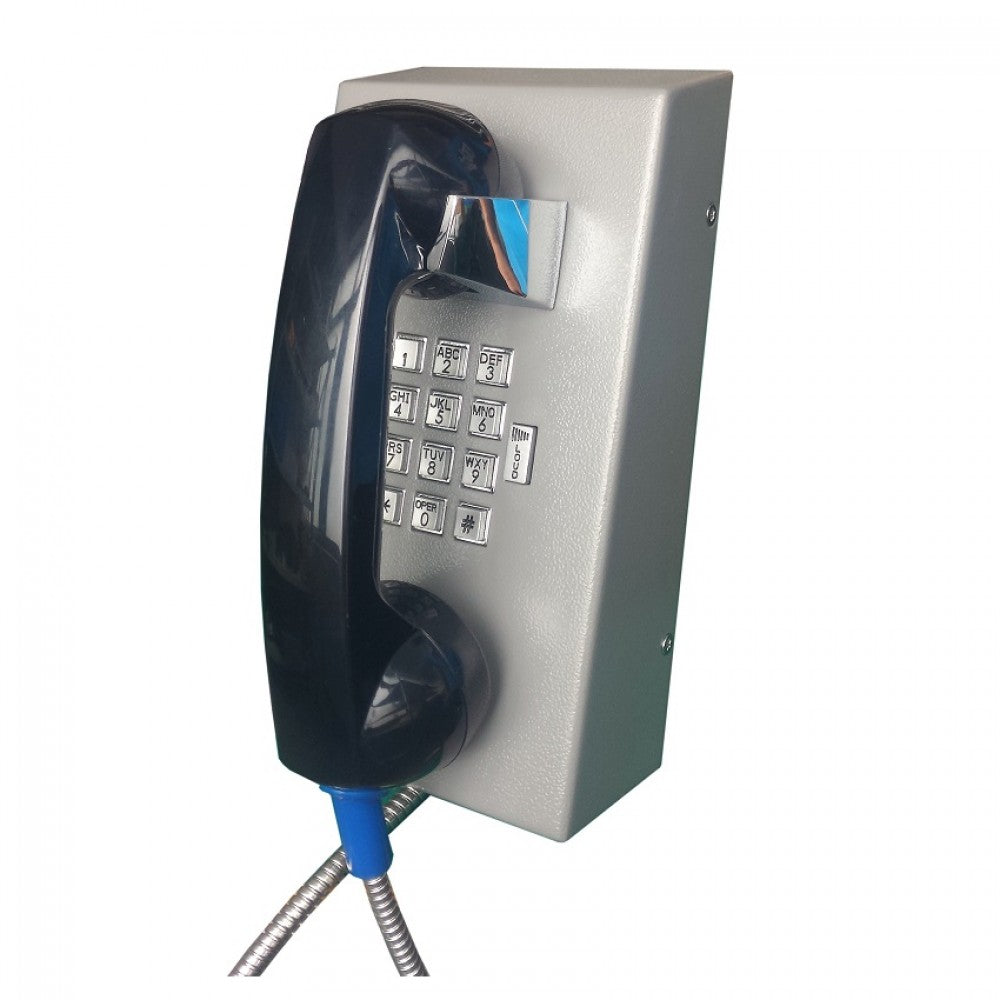 Wall Dial Stainless Steel Wall Phone w/Dialpad | HQ Telecom – HQTELECOM.com