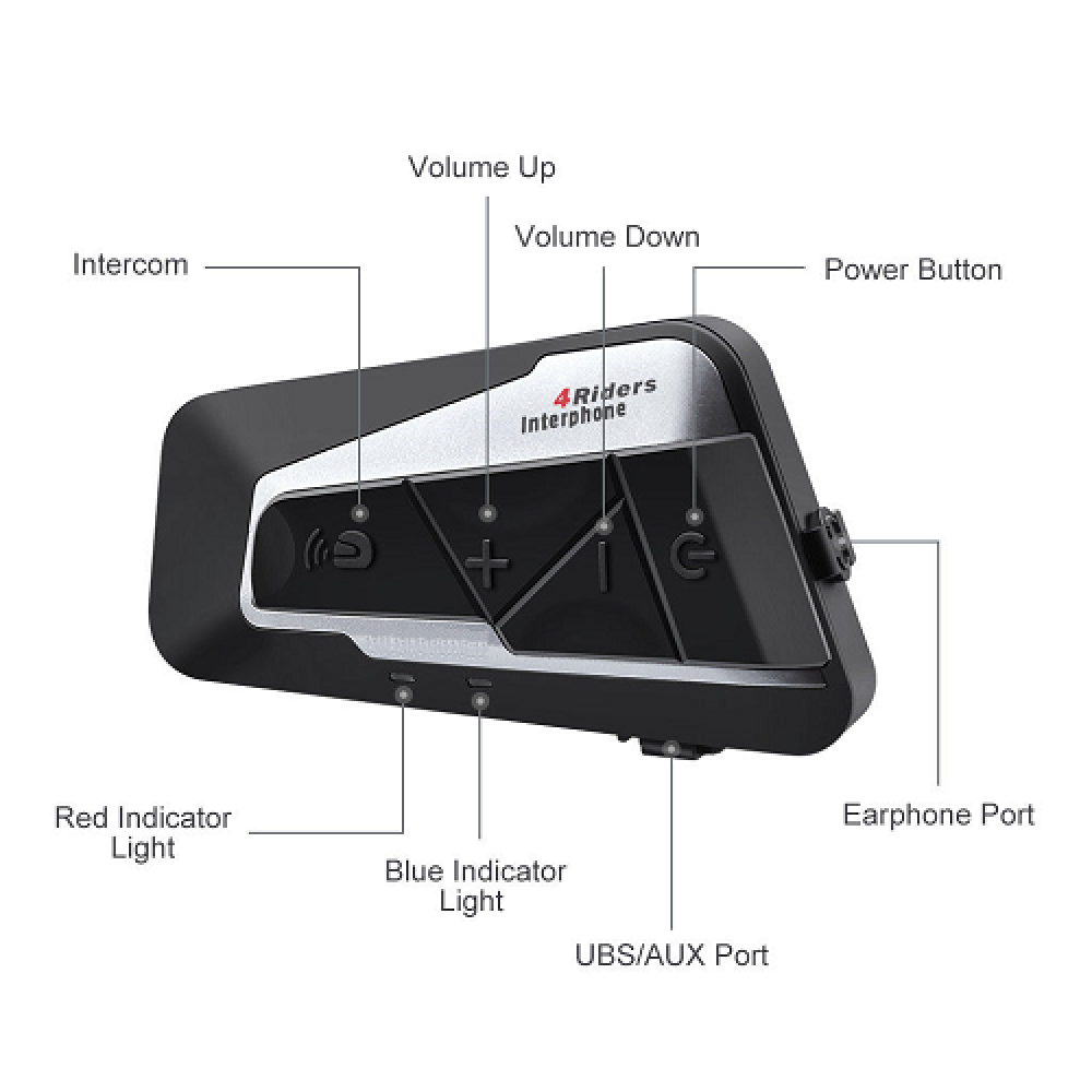 T9S-V4 Bluetooth Motorcycle Intercom of