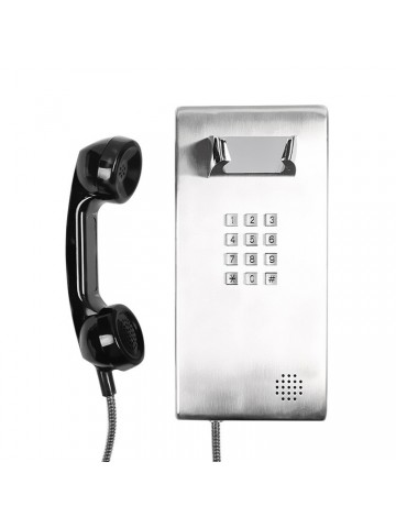 Vandal-Resistant Stainless-steel Wall-mount Telephone with Volume Control