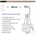 Mobile Bluetooth Call Alert Bag Hanger w/LED Lights